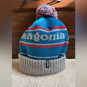 Patagonia Blue and Gray Beanie